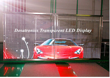 ประเทศจีน กระจกนิรภัย P10mm LED Display ม่านปรับแสงสำหรับงานแสดงสินค้า ผู้ผลิต